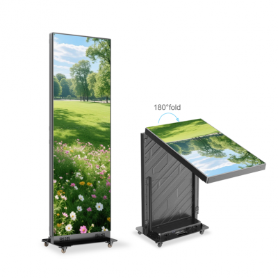 LED folding advertising Poster Display focus on mobile scenarios